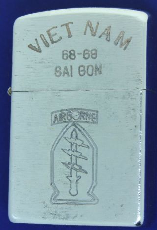Us Army Special Forces Airborne Saigon 1968 - 1969 Vietnam Zippo Lighter