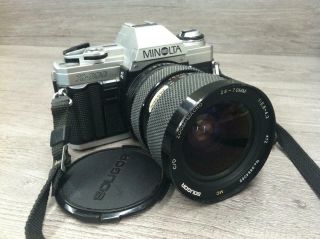 Vintage Minolta X - 300 35mm Film Camera Soligor 28 - 70mm F2.  8 Lens