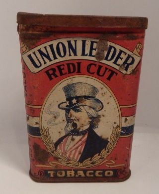 Vintage Union Leader Redi Cut Pipe & Cigarette Tobacco Tin 178