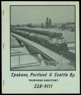 Vtg Spokane Portland & Seattle Railway Telephone Directory Railroad Phone Book