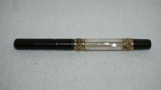 VTG EAGLE PENCIL CO MOTHER OF PEARL 14K NIB Fountain Pen w/Gold Trim 3