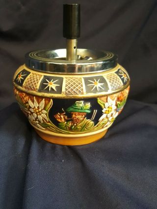 Vintage Gerz Spin Top Pottery Ashtray Made In West Germany