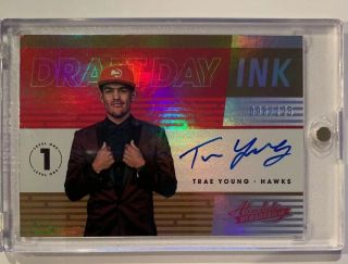 2018 - 19 Nba Absolute Draft Day Ink Level 1 Rookie Auto Trae Young 98/125 Hawks