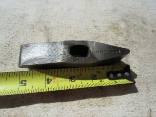 Vintage Blacksmith Cross Peen Hammer Head Marked Leetonia 15 Oz