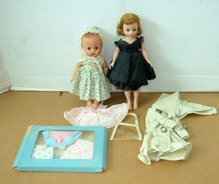 Vintage Madame Alexander Cissette & Baby Doll W/clothes