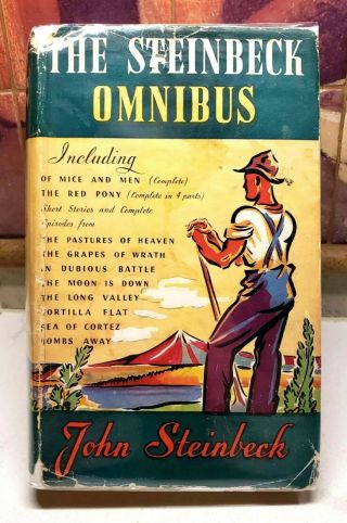 John Steinbeck,  The Steinbeck Omnibus,  Vintage Book W/ Dust Jacket (1950)