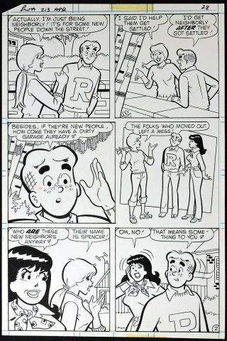 S776.  Vintage: Life With Archie Issue 213 Page 28 Comic Art (1980)