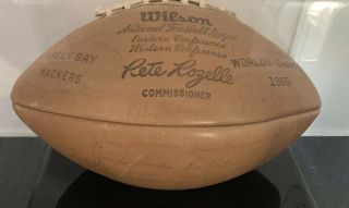 Rare Green bay Packers 1965 Championship Team Signed Football - Starr,  Lombardi 2