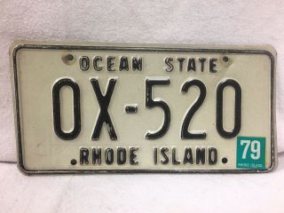 Vintage 1979 Rhode Island License Plate