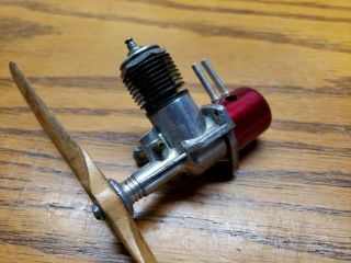 Ok Cub Herkimer.  049 B Engine Line Control Airplane Vintage With Wooden.