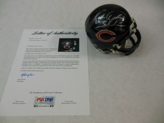 Walter Payton Signed Autographed Chicago Bears Mini Helmet Psa Dna Loa