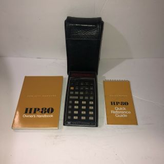Vintage Hp - 80 Business Calculator With Owner’s Handbook And Quick Start Guide