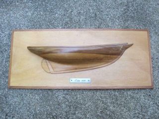 Vintage Half Boat Hull With Plaque " Ochito 1932 " Repeated In Ink On The Reverse
