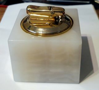 Vintage Retro Table Lighters Paper Weight Square Onyx,