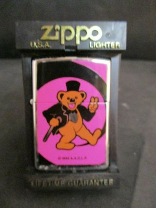 Grateful Dead Bear Zippo Lighter 1996 Very Rare W/ Box