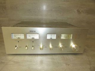 Vintage Denon Tu - 355 Solid State Fm Stereo Tuner Powers Up