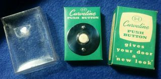 Vintage Nos Friedland Curveline Chrome Bakelite Door Bell Push Press Button