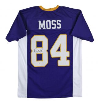 Vikings Randy Moss Authentic Signed Purple Jersey Autographed Bas Witnessed