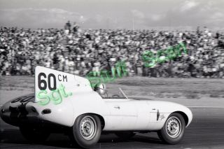 1960 Sports Car Racing Photo Negative Jack Brabham Jaguar Ford Vs Ferrari Era