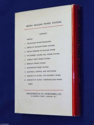 Vintage 1961 British Nuclear Power Stations 1st Ed HCDJ Hardcover Hammond 2