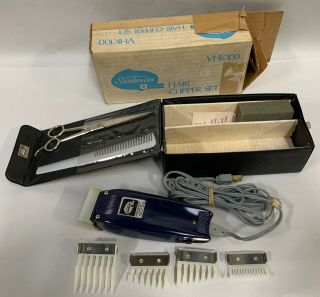 Vintage Sunbeam Vista Model 80 Hair Clipper Electric Trimmer Vhk100 Set (a6)