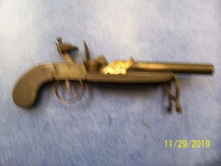 Vintage Flintlock Pistol Fluid Table Lighter - 11 " Long