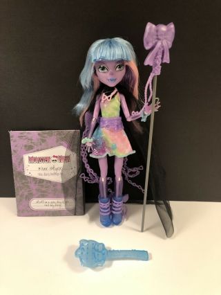 Monster High Haunted Student Spirits River Styxx Doll,  Brush,  & Book