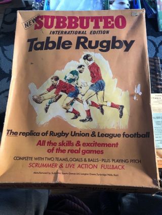 Vtg Subbuteo International Edition Table Rugby Retro 1st Edition?