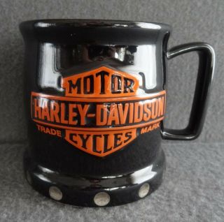 Harley Davidson Black Coffee Mug Cup Trade Mark Official Licensed Product Hd