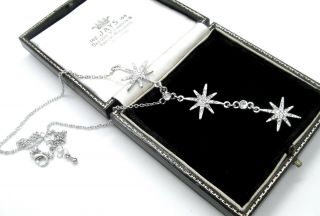 Jewellery Art Deco Vintage Style Rhinestone Shining Star Necklace