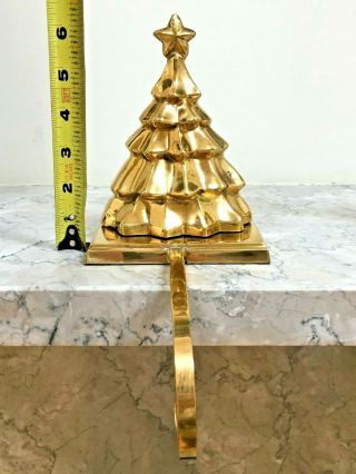 Solid Brass Vintage Christmas Tree Stocking Holder Heavy (others Available)
