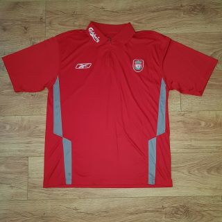 Liverpool Fc Vintage Red Reebok Mens Football Jersey Shirt Training Top Size Xl