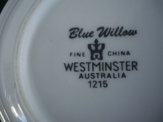 2 vintage blue willow pattern westminster Australia 1215 pin dishes butter pats 2