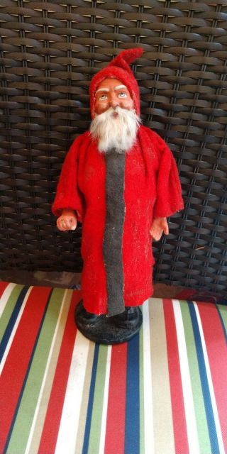 Antique German Santa Claus Candy Container Paper Mache 11.  75 " St Nick Germany