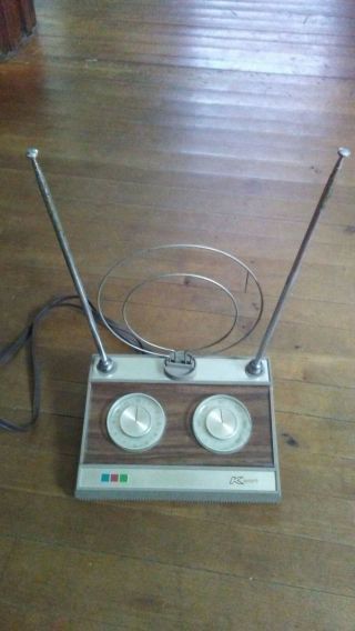 Vintage Retro Kmart Color Television Rabbit Ear Antenna - Directional Uhf Vhf Tv