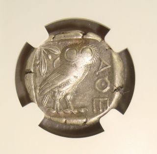 440 - 404 BC Attica,  Athens Ancient Greek Silver Tetradrachm NGC XF Full Crest 2
