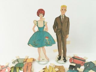Barbie Paper Dolls 1962 Ken W/travel Box Whitman