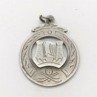 Vintage Solid Silver Irish Cork Senior Football Championship Medal Award Fob