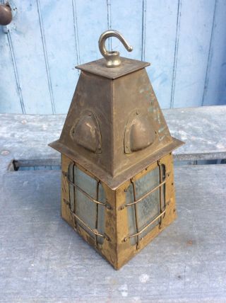 Arts & Crafts Brass Lantern / Hall Light Pendant Light,  Uk Delivery