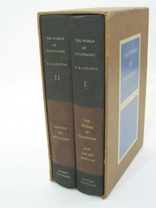 Vtg 1960 ' s HC Box Set w/ Sleeve The World of Psychology G.  B Levitas Vol I & II 2