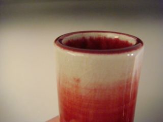 Chinese Langyao Oxblood Sang - de - boeuf Bottle Vase w/ Stand 3