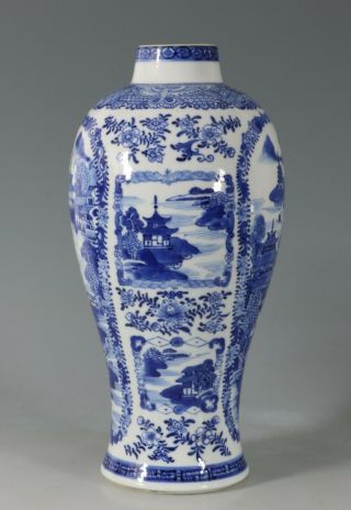 A Fine Chinese Blue and White Vase Qianlong 18thC 2