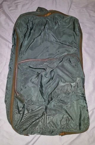 Vintage Us Army Green Zippered Uniform Garment Suit Bag