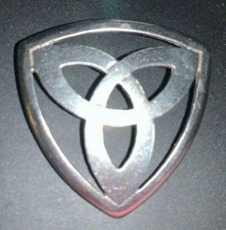 Vintage Sterling Silver Celtic Triquetra Brooch (pin) With Hallmarks