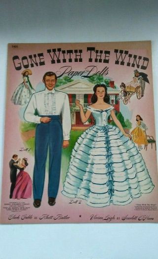 Auth 1940 Gone With The Wind Paper Doll Book Merrill Publishing 3405 Uncut Exc