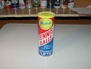 Vintage Collectible Rare Phillips Tennis Balls Tin Can Empty M19