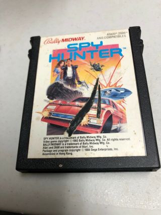 Spy Hunter Atari 2600 Game Cartridge 1982 Racing Vintage Flanged Variant