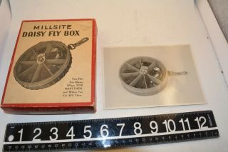 Old Early Millsite Daisy Fly Rod Lure Box Container And Factory Photo