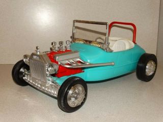 1963 Vintage Irwin Mattel Barbie & Ken Doll Hot Rod Roadster W/row Bar