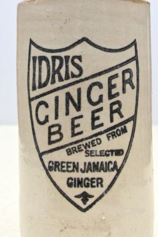 Vintage C1900s Idris Camden Town London N.  W Green Jamaica Ginger Beer Bottle